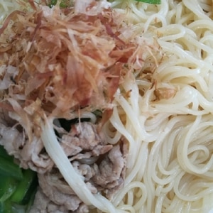 【簡単】ラム肉と加賀太キュウリのぶっかけ素麺